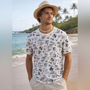 Levi's Surf Hawaii California Black White Graphic Tee